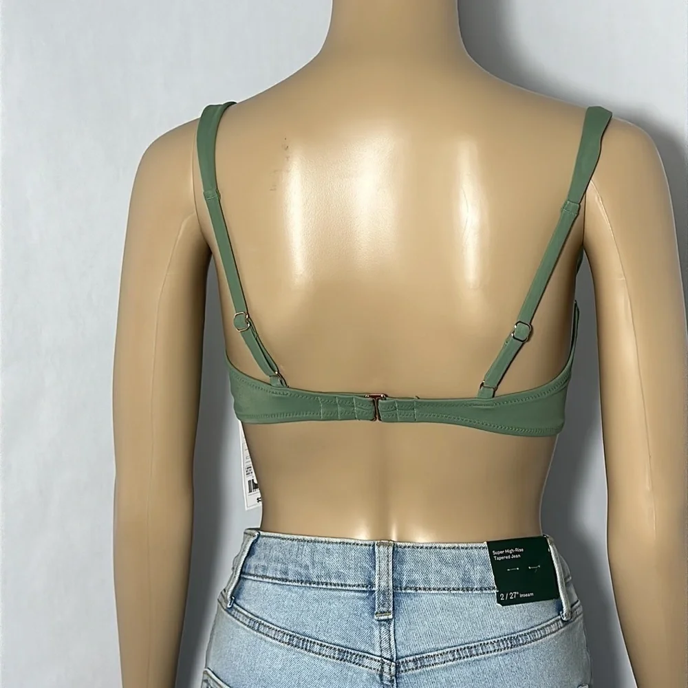 Shade & Shore Women's Green Bikini Top Wire Reinforced (7KXZE3) - Picture 2 of 3
